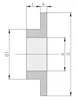 Reducer bushing 40-30 (14mm) Sold in pairs