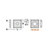 CMT Reversible Cutter HW 14.0 x 14.0 x 2.0 (K1920) Rounded corners R0.6, d=6.4, 4-sided 30°