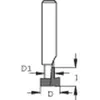 Nyckelhålsfräs D12,7 d8 I9,5 S8