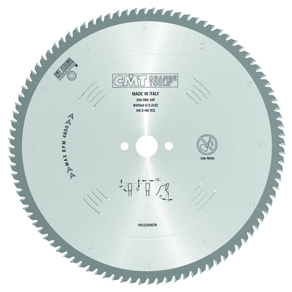CMT sågklinga 280x4,0x3,2x32 mm Z96 284.096.16P för aluminium och icke-järnmaterial