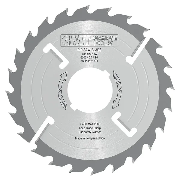 CMT renskärsklinga 280x2,4x2,0x80 mm Z24 280.024.12W för fin och exakt kapning i trä