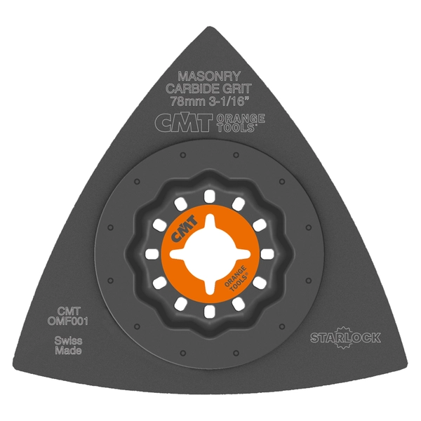 CMT Starlock slipplatta 78 mm med carbide grit för multiverktyg, anpassad för fog och murverk