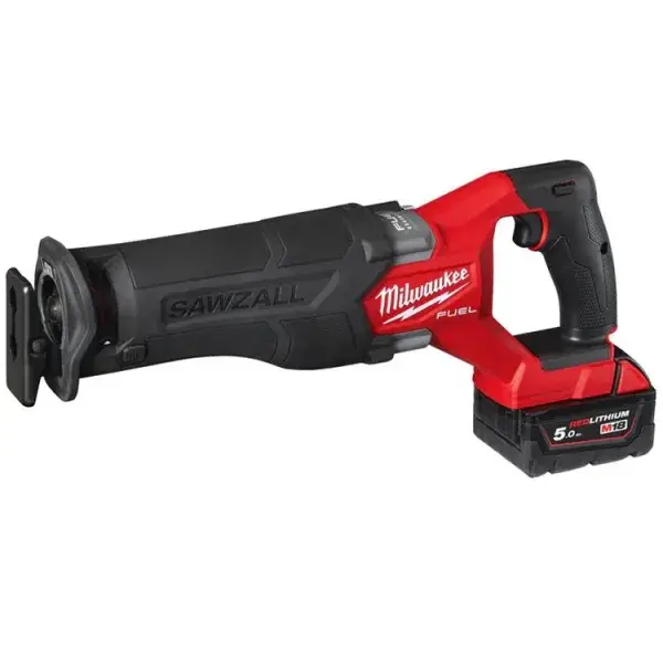 Milwaukee M18 FUEL SAWZALL tigersåg 5.0 Ah batteridriven rivningssåg för kapning i trä och metall