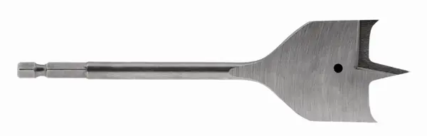 Bahco flatborr för trä med sexkantsfäste och centrumspets för snabb och stabil borrning i större dimensioner inom bygg och snickeri.