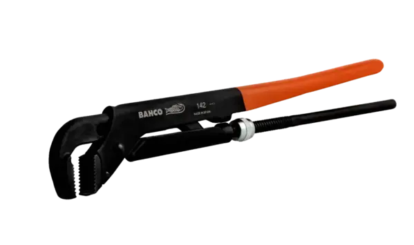 Bahco rörtång med justerbart grepp och ergonomiskt handtag för professionell rörinstallation och VVS-arbete.