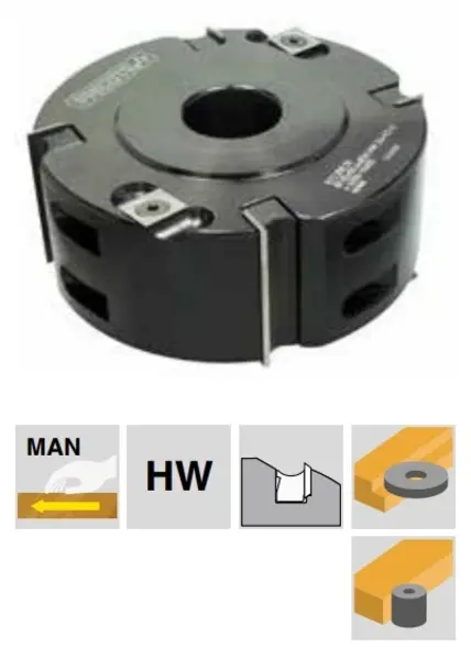 Profilfräs för vertikalfräs med hårdmetallskär (HW) för exakt profilbearbetning och kantformning i trä och skivmaterial.