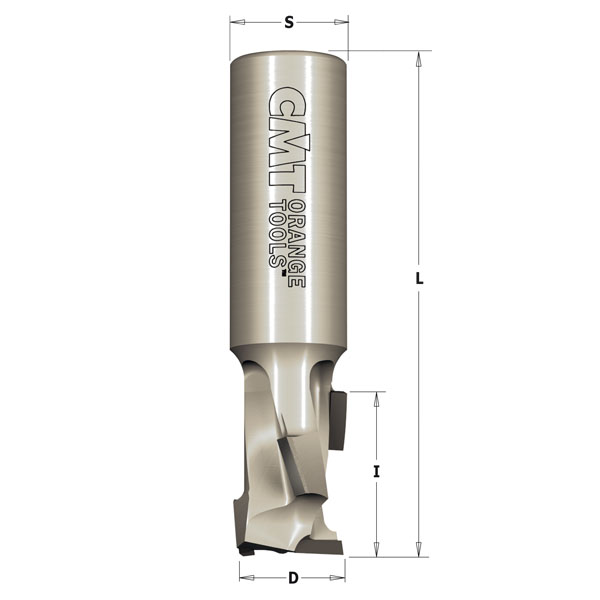 CMT Diamantfräs D10 I22 L75 S12x40 Z1+1 (3 DP+1 HM)