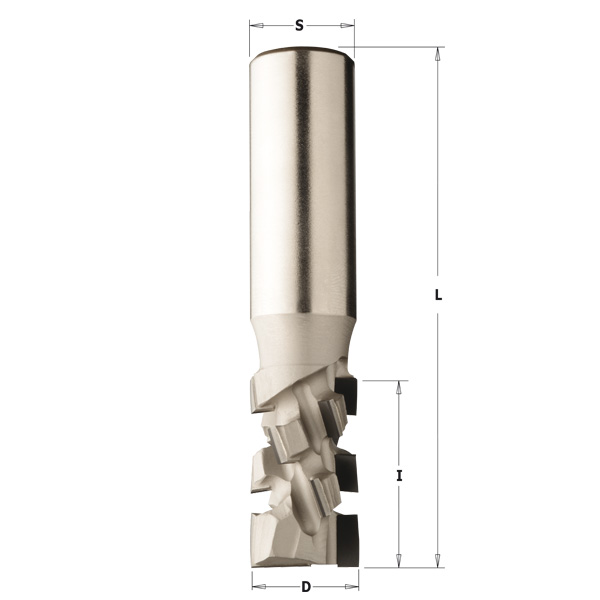 CMT Diamantfräs S20/5x50 Z2+2 HM1 20°