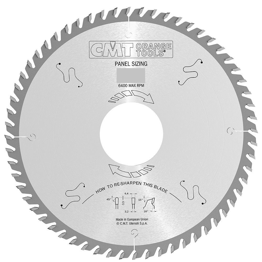 CMT Formatsågklinga HW (16EA14B2) 320x4,4/3,2x65 Z72TF  PH 2/9/100-110