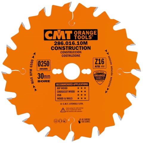 CMT Byggsågklinga  D250 Z16 d30 K2,8