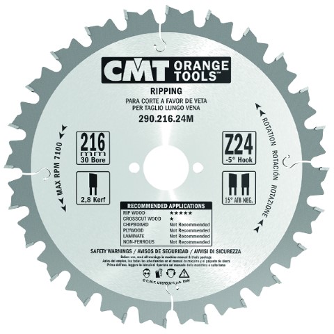 CMT Klyvsågklinga D190 Z12 d20 K2,6