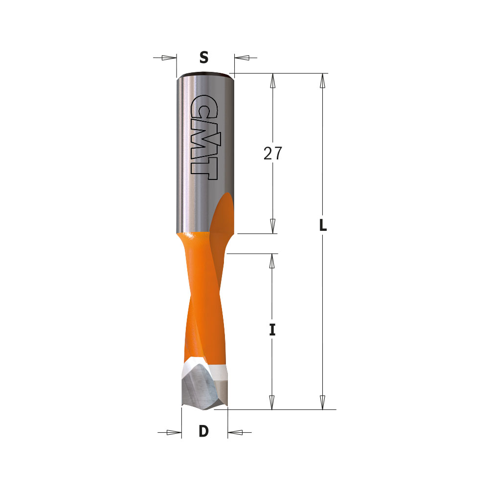 CMT Centrumtappborr D6 S10x27 LH I27 L57,5