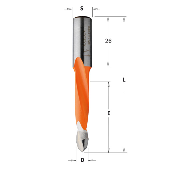 CMT Centrumtappborr D8 S10x26 RH I35 L70