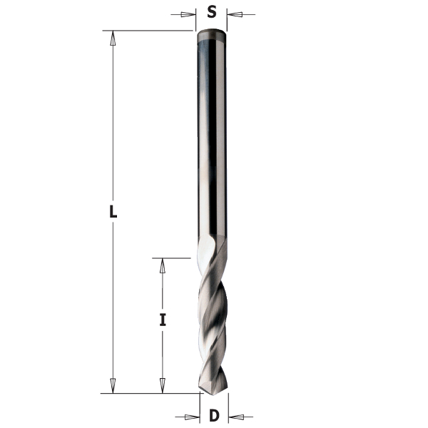 CMT Borr HM D3,5 I27 L55 LH V-slipad spets