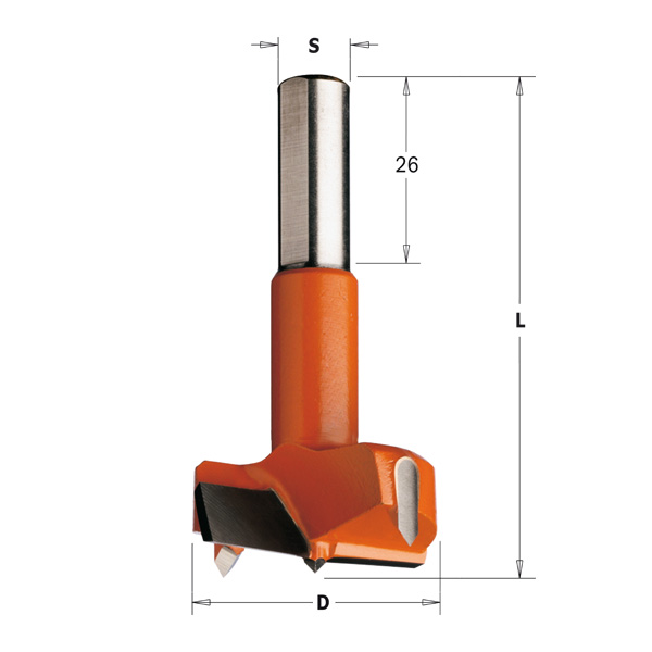 CMT GångjärnSborr D20 S10x26 RH l70