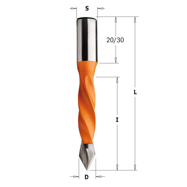 CMT Centrumtappborr D7 S10x20 LH I40 L70