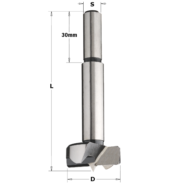 CMT Kvistborr D14 L90 S8x30 RH verktygsstål