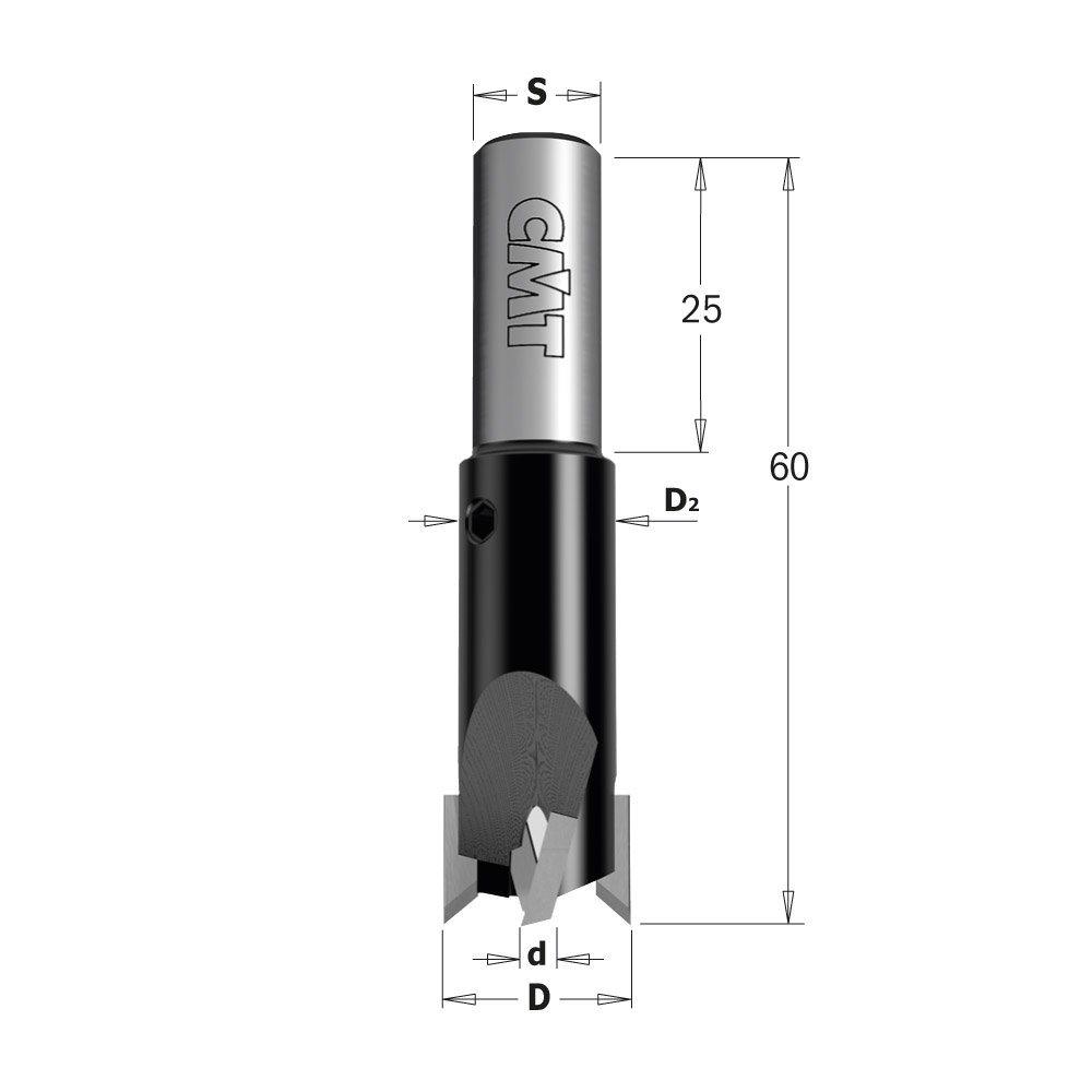 CMT Försänkare D12 d4 S10 A90°