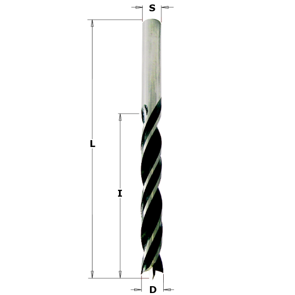 CMT Spiralborr centrumspets D3 HS S3 I33 L61 RH