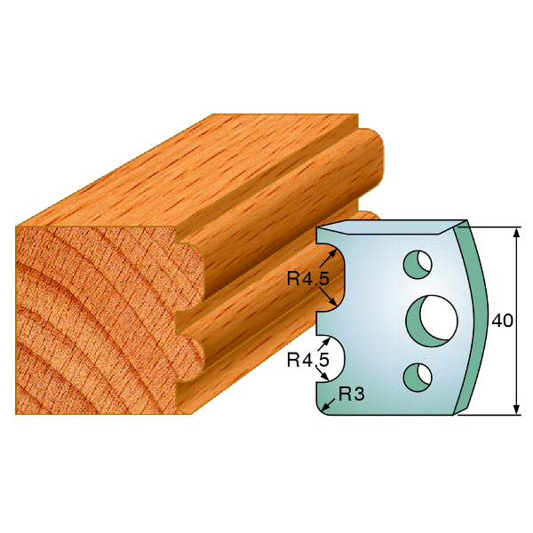 CMT Profilstål UNI SP 40x4  Nr 007,  1 par