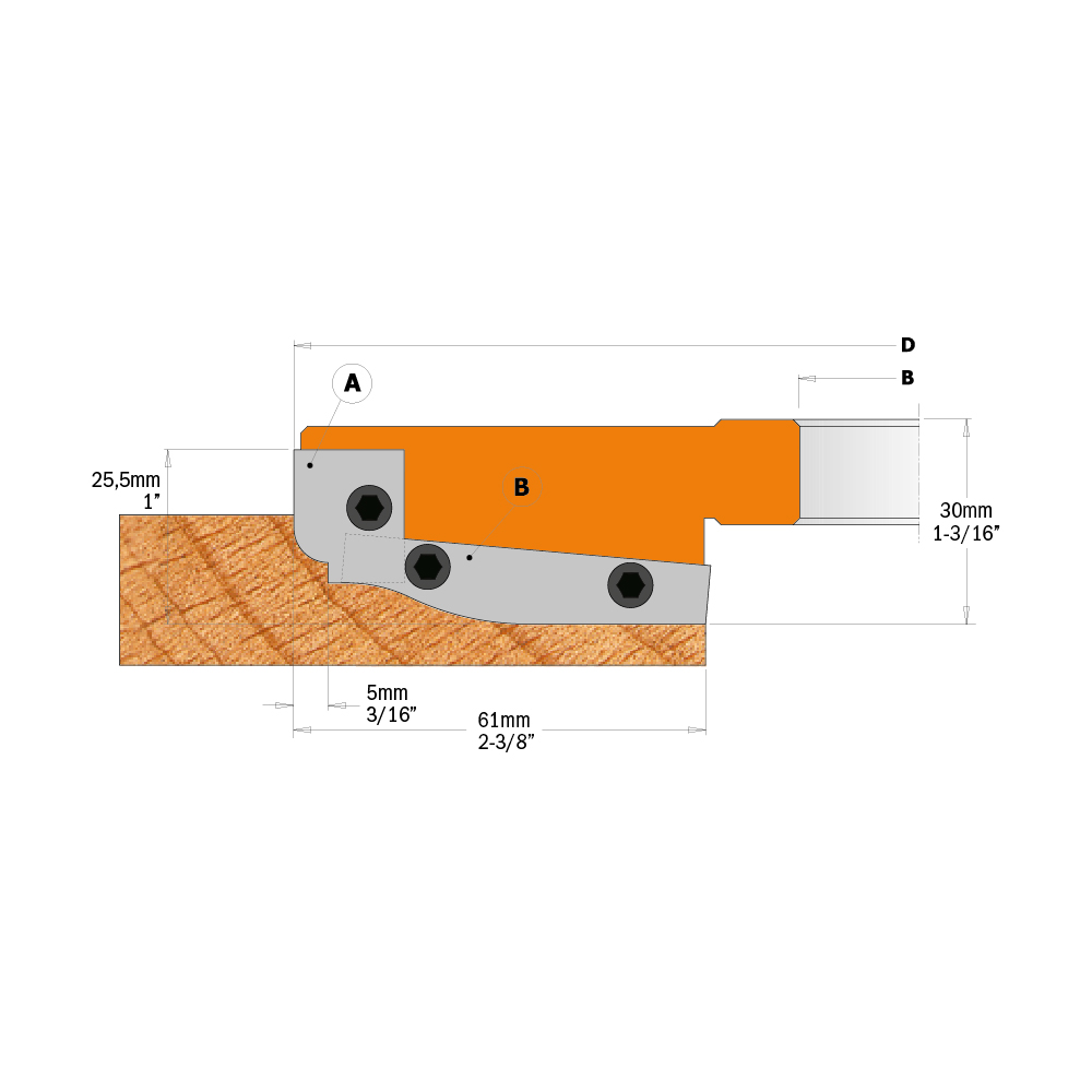 CMT Frisfräs D183 d30 Z2+2 4100~7000RPM