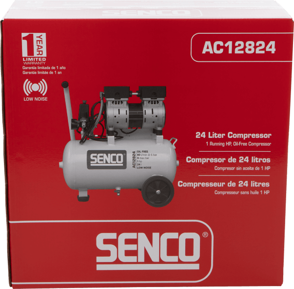 Kompressor AC12824, 9 Bar, 24L, Oljefri, Low Noise