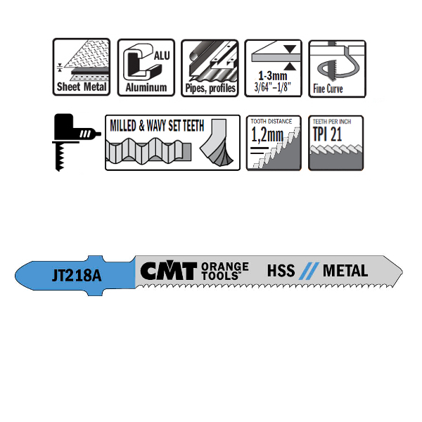 CMT 5 Sticksågblad HSS 76x1.2x21TP