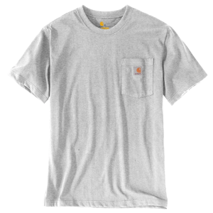 CARHARTT® K87 Pocket S/S T-Shirt, Heather Grey