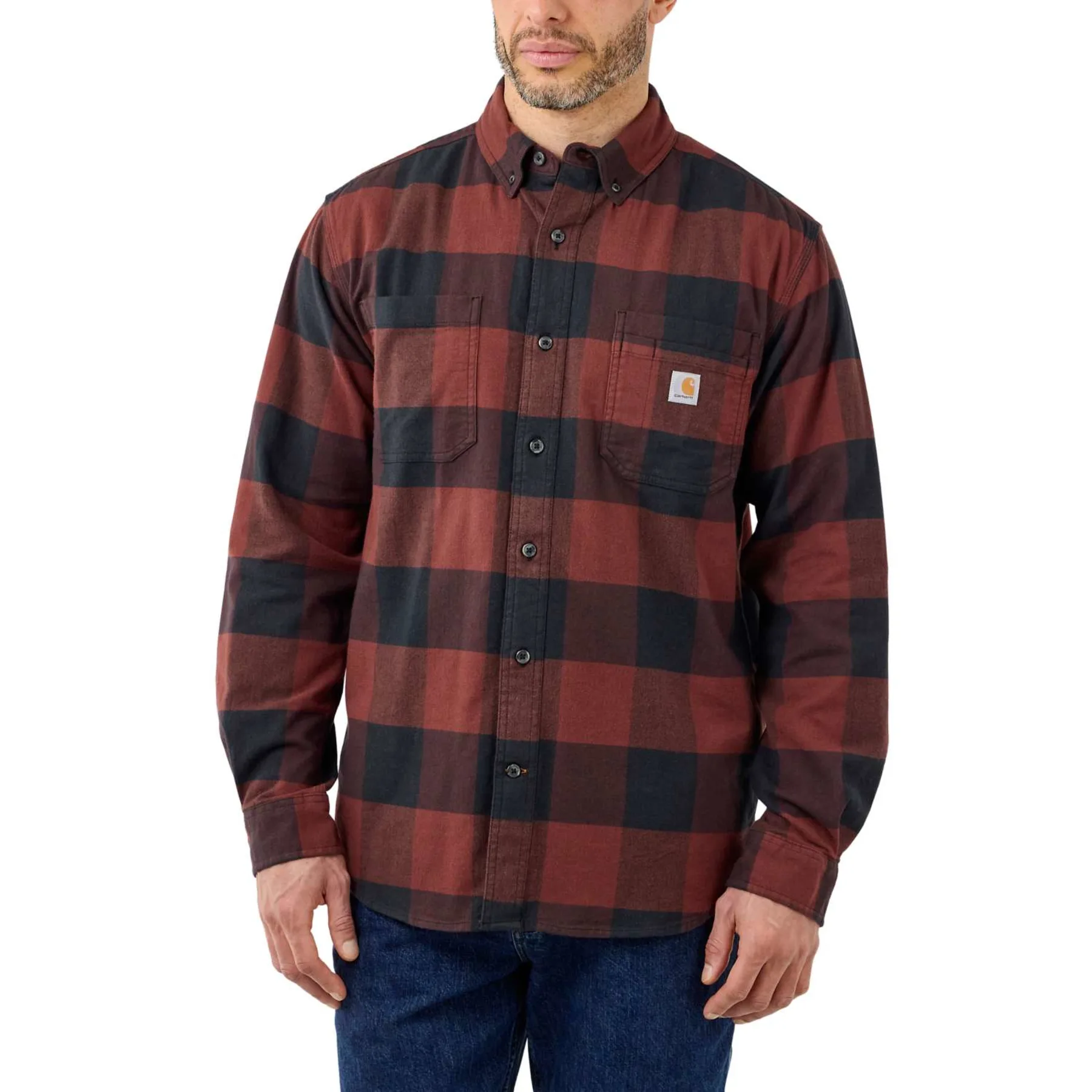 CARHARTT® Midweight Flannel Skjorta Mineral Red