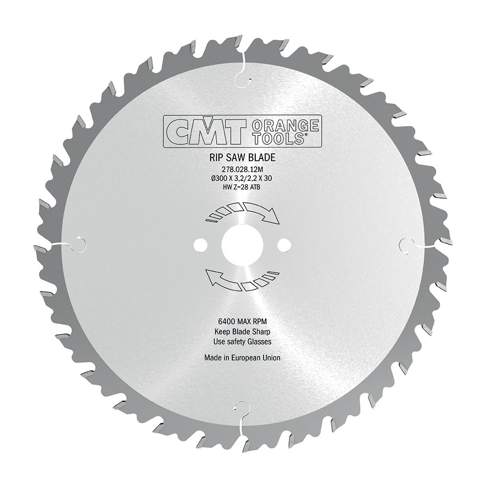 CMT Lamellsågklinga HW m skyddstand (18BA33S) 300x3,2/2,2x70 Z28W, 2 ksp 21x5