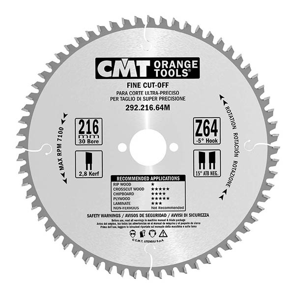 CMT Universalklinga D130 Z36 d20 K2,4 P1,4 15⁰ ATB