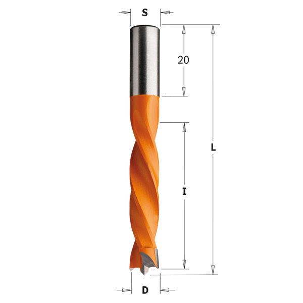 CMT C-tappborr HW m spets + förskär 6,0x40/67 S=8x20 RH, 4-flute