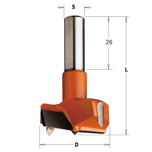 CMT Beslagsborr HW Z=2+V2 Ø16x57,5 S=10x26 RH