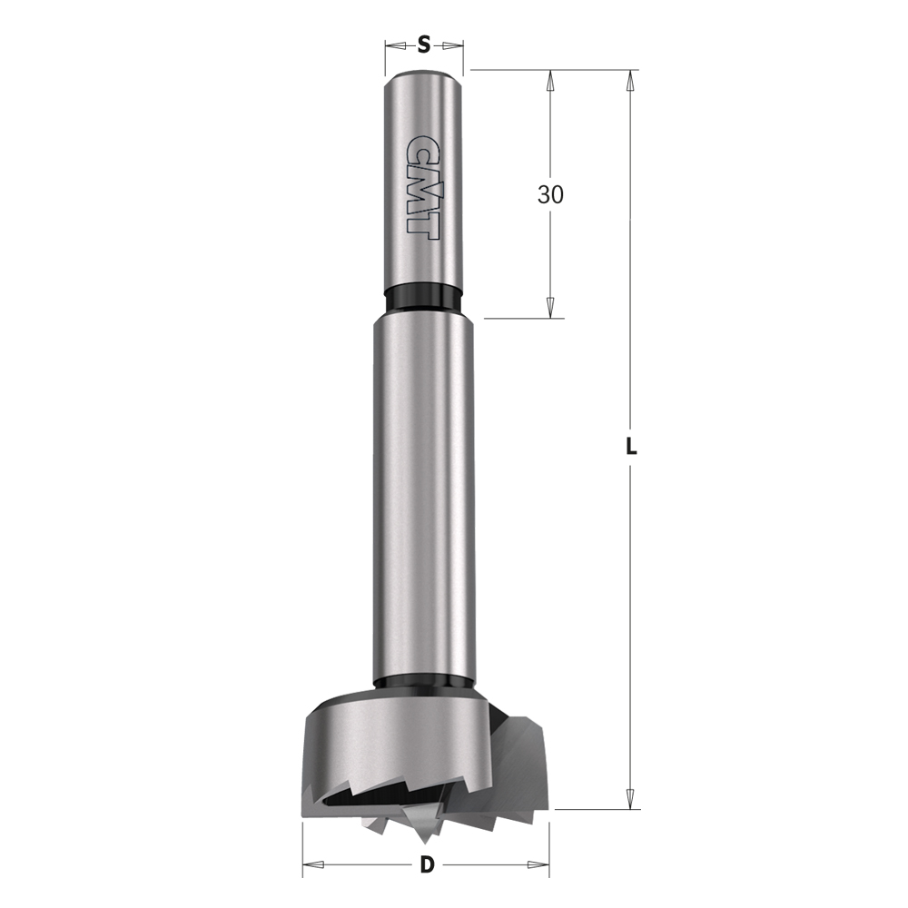 CMT Kvistborr SP Ø1-3/4x90, S=9,5x30, RH tandade förskär