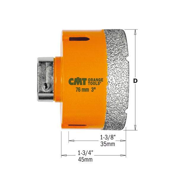 CMT Hålsåg CMT FASTX4  DIA ,  för betong, klinker, sten mm Ø68,  6-kanthål 8