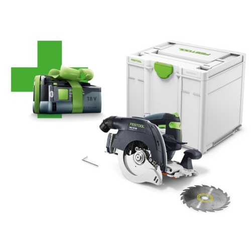 Festool Cirkelsåg 18 V HKC 55 EB-Basic + batteri på köpet!