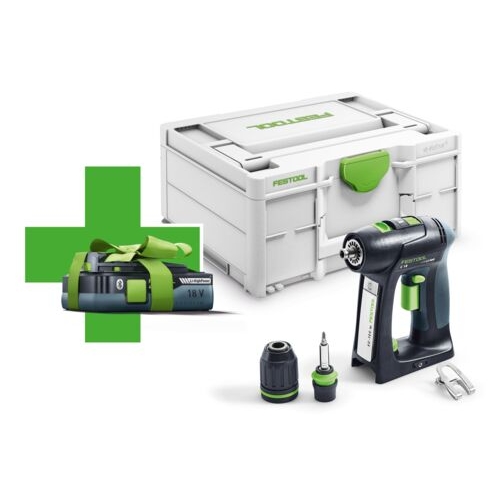Festool Skruvdragare C 18 Basic + batteri på köpet!