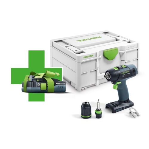 Festool Skruvdragare T18+3 Basic + batteri på köpet!