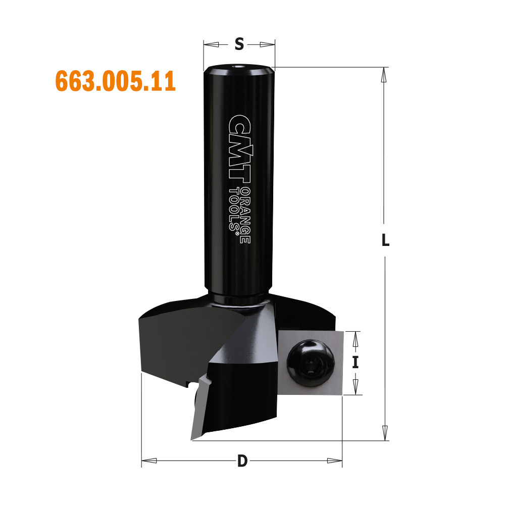 CMT Fräskutter för CNC D38 I12 S12x35 L60 Z3