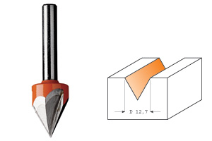 CMT Skriftfräs D12,7 I11 L57,2 S6 60⁰