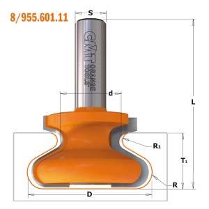 CMT Fingergreppsfräs  HW Z=2 Ø47,6x28,5/66,6 S12,7 R6,5/3,2,  T1=22,  d=24