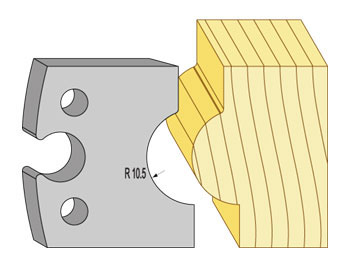 Profilstål 94242 21mm rundstav radie 10,5