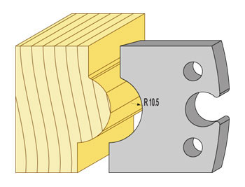 Profilstål 94243 21mm rundstav radie 10,5