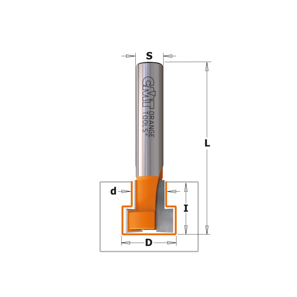 CMT Nyckelhålsfräs D10,5 I12,5 S8 spårbredd 6,6  L48 Z1