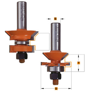 CMT Faspanelfrässet D44,4 S12 45⁰ L75,5