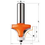 CMT Radiefräs HW  Z=2  m. kullager DELRIN Ø38,1x19,05/66  S=12,0  R12,7