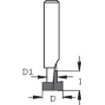 Nyckelhålsfräs D12,7 d8 I9,5 S8